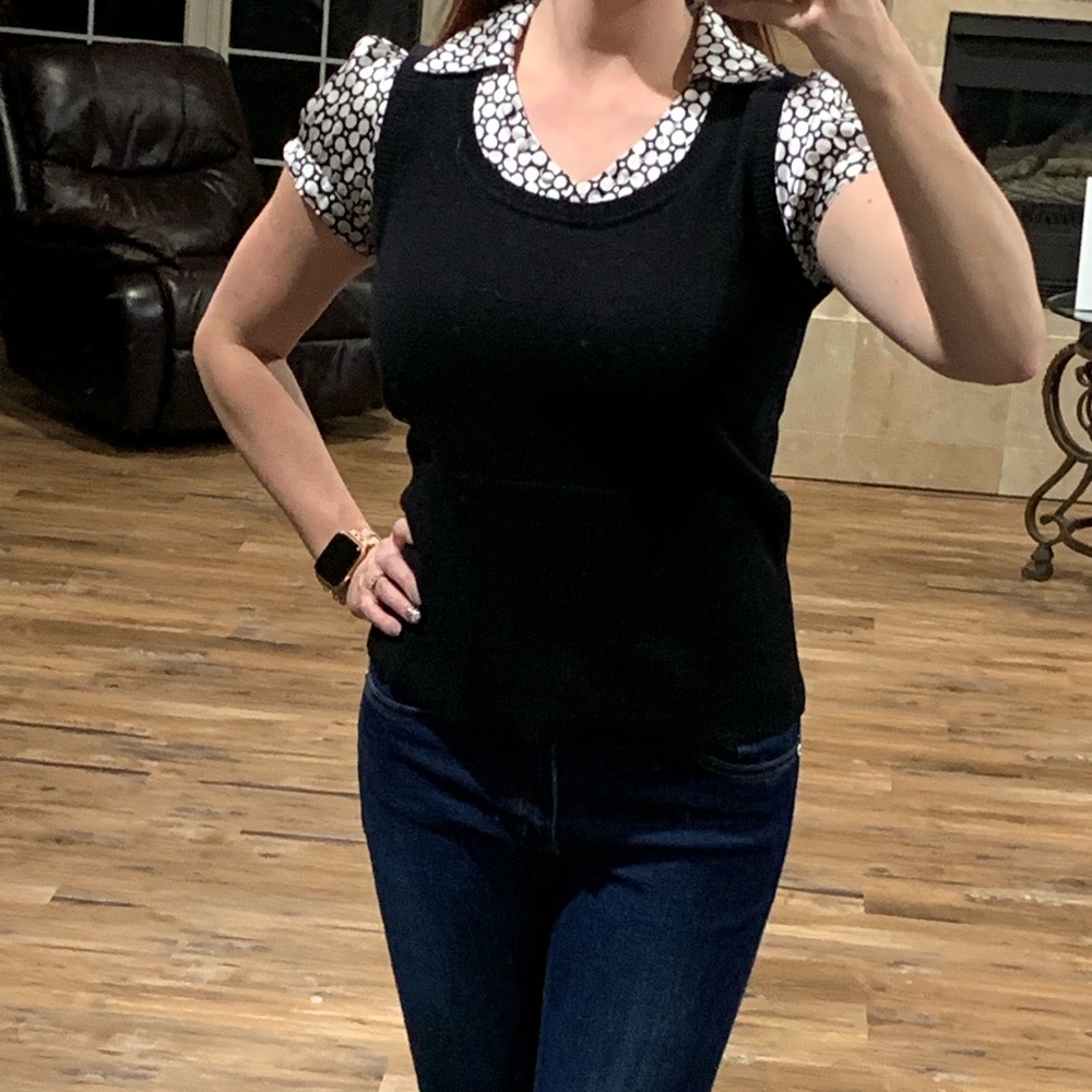 Short sleeve sweater dress shirt